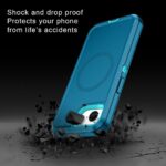 for iPhone 16e Case [Compatible with MagSafe] Shockproof 3-Layer Full Body Protection [Without Screen Protector] Rugged Heavy Duty Cover Case for Apple iPhone 16e 6.1" 2025,Turquoise - Image 5