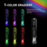 1 PC Car LED Luminous Crystal Gear Shifter, Personalized Bubbles with Colorful Lights Shift Knob, 7.87 in Cool Head, Universal for Cars Trucks (Transparent) NEFGSPD699TY-20CM - Image 5