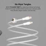 Belkin BoostCharge Pro Flex Braided USB Type C to Lightning Cable (2M/6.6ft), MFi Certified 20W Fast Charging PD Power Delivery for iPhone 14, iPhone 13, 12, 11, Pro, Max, Mini, SE, iPad - White - Image 3