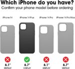 OtterBox iPhone 14 Plus (Only) OtterGrip Symmetry Series Case - BLACK, built-in grip, sleek case, snaps to MagSafe, raised edges protect camera & screen - Image 3