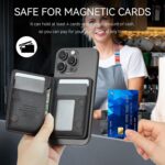 Defencase for Magsafe Wallet Magnetic Card Holder RFID Blocking, PU Leather Minimalist Phone Wallet Compatible with MagSafe Phones and Cases for iPhone 16/15/ 14/13/ 12/ Pro/Max/Plus, Black - Image 6