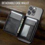 Defencase for Magsafe Wallet Magnetic Card Holder RFID Blocking, PU Leather Minimalist Phone Wallet Compatible with MagSafe Phones and Cases for iPhone 16/15/ 14/13/ 12/ Pro/Max/Plus, Black - Image 10