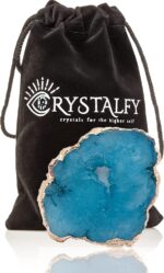 Grips by CRYSTALFY Blue Druzy Quartz Raw with Openings Crystal Phone Grip Holder & Expanding Kickstand - Natural Gemstone Swappable Top Accessory for iPhone, iPad, Kindle & Mobile Devices - Image 8