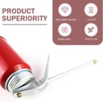 2 PCS Oil Can Pump Oiler, Manual Pump Oiler With Nozzle, Multipurpose 200ml Gun Oil Spray Can, Universal Car Accessories Oil Squirt Can Fit Most Vehicles Motorcycles (Red) - Image 4