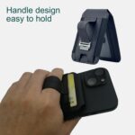 for Magsafe Wallet with Adjustable Stand and Grip, 10 Cards Holder Magnetic iPhone Wallet, Up to 4,500g Strength Magnet, for iPhone 16/15/14/13/12 Series, Black Wallet Black Band - Image 6