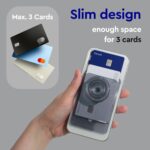 Multi Functional Magnetic Phone Wallet with Expanding Phone Grip Kickstand Compatible with Magsafe Including Adapter Ring Phone Card Holder (SkyBlue) - Image 7