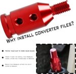 Universal Aluminum Alloy Shifter Knob Adapter, Non Threaded Shifter, Suitable for Most Cars, Trucks, SUVs (Red, 2.16in x 0.82in) - Image 5