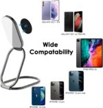 Phone Ring Holder Finger Kickstand, 360° Rotation Cell Phone Ring Holder Stand Metal Phone Back Grip for Magnetic Car Mount Foldable Cell Phone Stand Compatible with Most Smartphones - Image 6