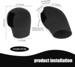 Pack-2 Car Shift Knob Protective Cover, Silicone Tightly Wrapped Anti-Slip and Dust-Proof Decoration, Side Opening Design Gear Lever Cover, Universal for Automatic Transmission Cars (Black) - Image 3