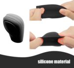Pack-2 Car Shift Knob Protective Cover, Silicone Tightly Wrapped Anti-Slip and Dust-Proof Decoration, Side Opening Design Gear Lever Cover, Universal for Automatic Transmission Cars (Black) - Image 4