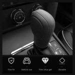 Pack-2 Car Shift Knob Protective Cover, Silicone Tightly Wrapped Anti-Slip and Dust-Proof Decoration, Side Opening Design Gear Lever Cover, Universal for Automatic Transmission Cars (Black) - Image 5