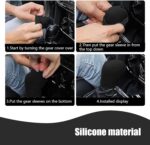 Pack-2 Car Shift Knob Protective Cover, Silicone Tightly Wrapped Anti-Slip and Dust-Proof Decoration, Side Opening Design Gear Lever Cover, Universal for Automatic Transmission Cars (Black) - Image 6