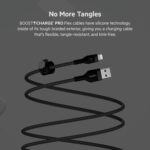 Belkin BoostCharge Pro Flex Braided USB Type A to Lightning Cable (2M/6.6FT), MFi Certified Charging Cable for iPhone 13, 12, 11, Pro, Max, Mini, SE, iPad and More, 2-Pack, Black - Image 3