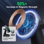 3 in 1 Wireless Charging Station for Apple Mag-Safe 15W Fast Charger Stand for Multiple Apple Devices Magnetic Charger for iPhone 16 Pro Max/16 Pro/16/15/14/13/12, AirPods, iWatch Series(Black) - Image 3