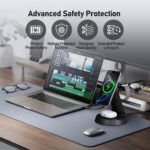 3 in 1 Wireless Charging Station for Apple Mag-Safe 15W Fast Charger Stand for Multiple Apple Devices Magnetic Charger for iPhone 16 Pro Max/16 Pro/16/15/14/13/12, AirPods, iWatch Series(Black) - Image 8