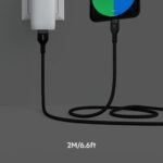 Belkin BoostCharge Pro Flex Braided USB-C to USB-A (2M/6.6ft) Fast Charging Cable USB-IF Certified for iPhone 16, iPhone 16 Pro, iPad Pro, Galaxy S25, S24, Pixel, Nintendo Switch 2 & More - Black - Image 3