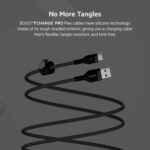 Belkin BoostCharge Pro Flex Braided USB-C to USB-A (2M/6.6ft) Fast Charging Cable USB-IF Certified for iPhone 16, iPhone 16 Pro, iPad Pro, Galaxy S25, S24, Pixel, Nintendo Switch 2 & More - Black - Image 6