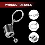 gunhunt 1 PC Car Shifter Keyring, 6 Speed Gear Key Clip, Universal Polished Metal Collectible Key Chain Creative Model (Black) - Image 5