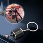 gunhunt 1 PC Car Shifter Keyring, 6 Speed Gear Key Clip, Universal Polished Metal Collectible Key Chain Creative Model (Black) - Image 8