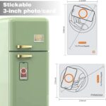 Magsafe Wall Stickers,Picture Frame Mag Frame,Picture Frame Magnets for Magsafe Case,Acrylic Magnetic Refrigerator Sticker Photo Frame, Vertical 3-packs+Cross 2-pack, For 3 inch photo - Image 4