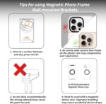 Magsafe Wall Stickers,Picture Frame Mag Frame,Picture Frame Magnets for Magsafe Case,Acrylic Magnetic Refrigerator Sticker Photo Frame, Vertical 3-packs+Cross 2-pack, For 3 inch photo - Image 5