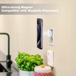 Magsafe Wall Stickers,Picture Frame Mag Frame,Picture Frame Magnets for Magsafe Case,Acrylic Magnetic Refrigerator Sticker Photo Frame, Vertical 3-packs+Cross 2-pack, For 3 inch photo - Image 9