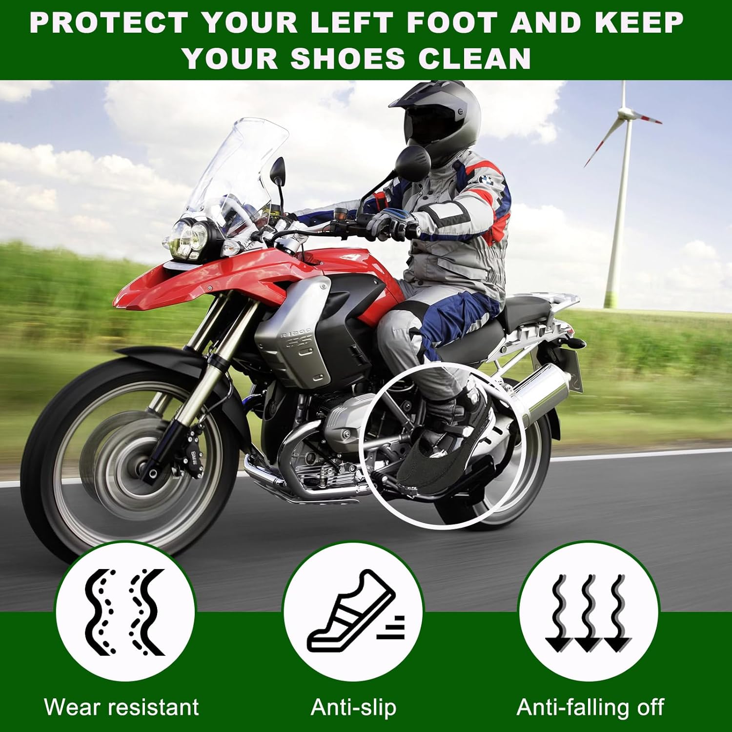 Motorcycle Shoe Protector, Adjustable Motorcycle Shift Boot Protector, Anti-Slip Motorbike Toe Protector Saves Boot from Motorcycle Gear Shifter Lever, Motor Accessories (1 PCS) - Image 5
