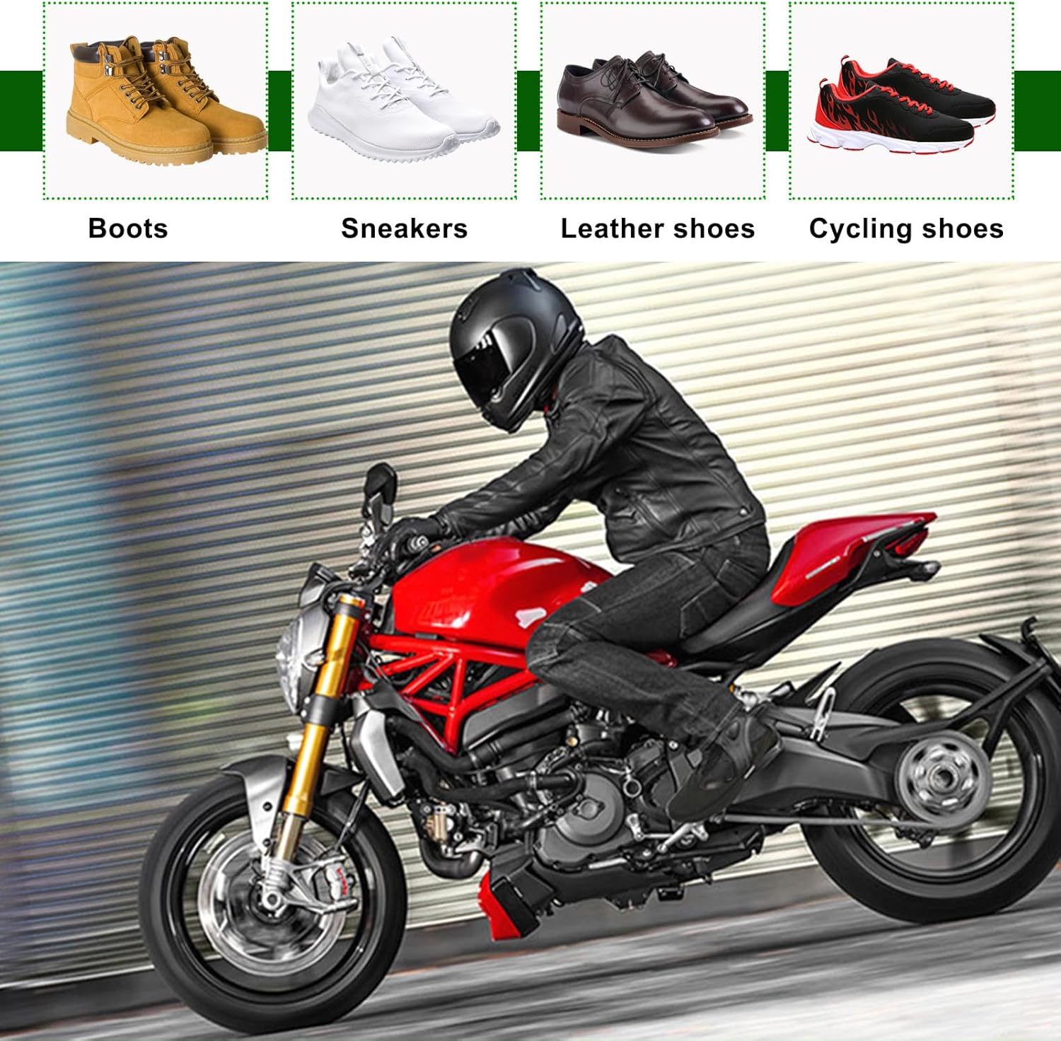 Motorcycle Shoe Protector, Adjustable Motorcycle Shift Boot Protector, Anti-Slip Motorbike Toe Protector Saves Boot from Motorcycle Gear Shifter Lever, Motor Accessories (1 PCS) - Image 7