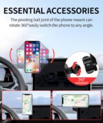 Car Phone Holder for 2024 2025 VW ID.4/2025 VW ID.Buzz Accessories 12.9-Inch Screen Fixed Clip, 360° Rotation Phone Mount Compatible with MagSafe - Image 6