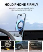 Car Phone Holder for 2024 2025 VW ID.4/2025 VW ID.Buzz Accessories 12.9-Inch Screen Fixed Clip, 360° Rotation Phone Mount Compatible with MagSafe - Image 7
