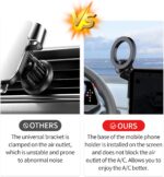 Car Phone Holder for 2024 2025 VW ID.4/2025 VW ID.Buzz Accessories 12.9-Inch Screen Fixed Clip, 360° Rotation Phone Mount Compatible with MagSafe - Image 8