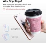 VELVET CAVIAR Cell Phone Ring Holder - Finger Ring & Stand - Improves Phone Grip Compatible with iPhone, Galaxy, Most Smartphones (Pink Stardust Glitter) - Image 3