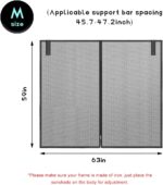 Car Tailgate Mesh Screen, Magnetic Mount Auto Tailgate Rear Windshield Sunshade Net, Breathable Trunk Mesh Tent Vehicle Camping for SUV Van MPV, Camping Gear Accessories (M: 63"×59") - Image 3