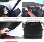 Car Tailgate Mesh Screen, Magnetic Mount Auto Tailgate Rear Windshield Sunshade Net, Breathable Trunk Mesh Tent Vehicle Camping for SUV Van MPV, Camping Gear Accessories (M: 63"×59") - Image 4