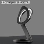 Dual Magnetic Gym Phone Mount, Foldable Arm Gym Magnetic Phone Holder for MagSafe iPhone 12-16 Series and Android Phone with Metal Ring, Secure Workout Accessories for Metal Surfaces - Image 6