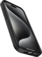 OtterBox iPhone 15 Pro (Only) OtterGrip Symmetry Series Case - Black, Built-in Grip, Sleek case, Snaps to MagSafe, Raised Edges Protect Camera & Screen - Image 4