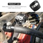 4 PCS Car Hose Finisher Clamp, 10AN Adjustable Aluminium Hose Finisher Clamp for Stainless Braided Hoses, Flexible Hose Connectors with Screw Band for Fuel Oil Gas Water Hose Tube - Image 4
