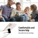Momostick Flatstick, Cell Phone Finger Grip Strap Holder for Hand, Cell Phone Stand, New Slim Finger Loop Selfie Grip Compatible with Most Smartphones - Image 4