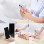 Magnetic Phone Ring Holder Stand for MagSafe Adjustable Phone Finger Grip Removable Ring Kickstand MagSafe Accessories for iPhone16/15/14/13/12 Rose Gold - Image 7