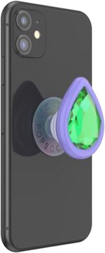 ​​​​PopSockets Phone Grip with Expanding Kickstand, Adhesive Grip, PopOut - Crystal Tears Be Kind Emerald - Image 3