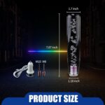 1 PC Car Personalized Gear Shift Head, LED Illuminated Crystal Bubble Shift Knob Wave Stick Head, 7.87" Cool Shift Head, Replacement Modification Accessories, for Most Models (Transparent) - Image 3