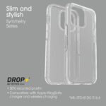 OtterBox iPhone 13 Pro (Only) - Symmetry Clear Series Case - Stardust (Clear/Glitter) - Ultra-Sleek - Wireless Charging Compatible - Raised Edges Protect Camera & Screen - Non-Retail Packaging - Image 6