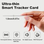 VODESON Waterproof Smart Wallet Tracker Card - Works with Apple Find My, Wireless Charging, Ideal for Luggage, Phones, Passports - IP68, iOS Compatible Key Finder - Image 4