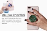 Multi-Functional Grip Mobile Phone Stands and Finger Holder (3 Pack) - Blue Nebula Galaxy and Marble with Purple and Gold-Color Accents - Image 3