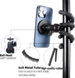 Flexible Mini Tripod for MagSafe, Portable Small Magnetic Phone Tripod with Wireless Remote for Video Recording/Vlogging/Selfie, Compatible with iPhone 16 15 14 Pro Max 13 12 Series - Image 5
