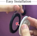 Magnetic Phone Grip Storage Keychain for Popsocket Magnetic Phone Grip Ring Holder Storage for Bag Keychain Portable for MagSafe Magnet Pop Ring Grips, Black - Image 6