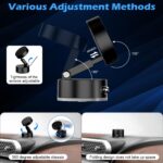 imluckies Magnetic Car Phone Holder for Magsafe iPhone, Seamless Vacuum Suction Cup Phone Mount, 360° Rotatable & Retractable Foldable Car Accessory, Easy to Install/Remove, Black - Image 5