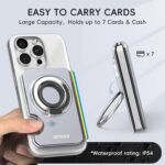 Upgraded for MagSafe Wallet with Grip, Stronger Magnetic Wallet for iPhone 16/15/14/13/12 Series, Magnetic Card Holder with Adjustable Stand, RFID Blocking, Holds up to 7 Cards (Gray) - Image 3