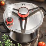 18/8 Stainless Steel Pressure Cooker 10 QT, [Save 70% Cooking Time] Olla De Presion with Food-Grade Body [One Hand Operation] Rotating Lock/Unlocking Lid System, Steam Rack Included - Image 2
