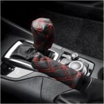 2 PCS Car Handbrake Cover, Automotive Gear Shifting Knob Cover, Anti-Slip and Anti-Scratch Vehicle Gear Handle & Handbrake Stick Protector Cover, Universal Car Accessories (Black+Red Line) - Image 2
